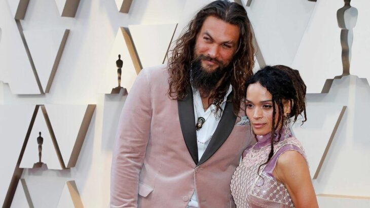 Jason Momoa y Lisa Bonet en alfombra roja