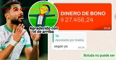 Suerte nivel:  Apostó por error a Arabia Saudita y ganó 1,300 dólares