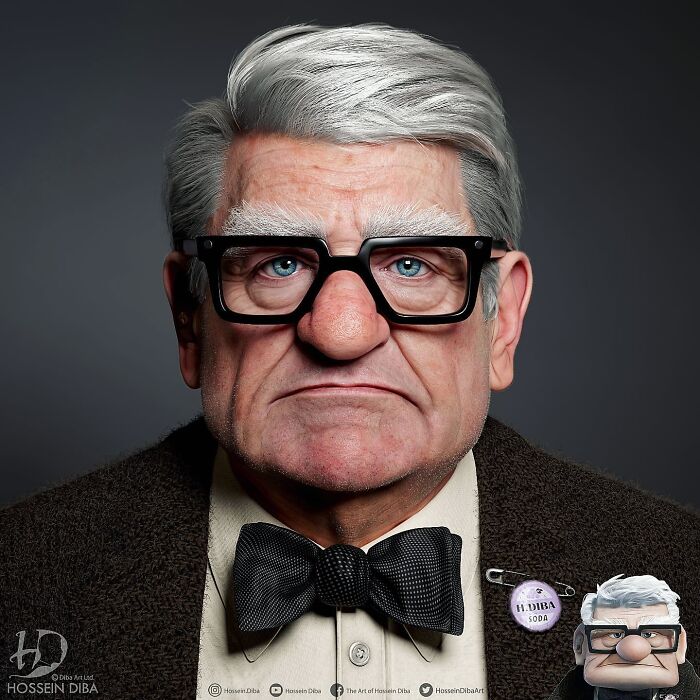 Carl Fredricksen de Up en realismo