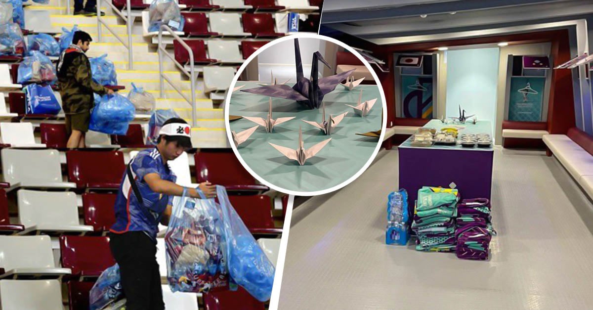 Japanese clean stands after their victory in Qatar 2022 Imageantra