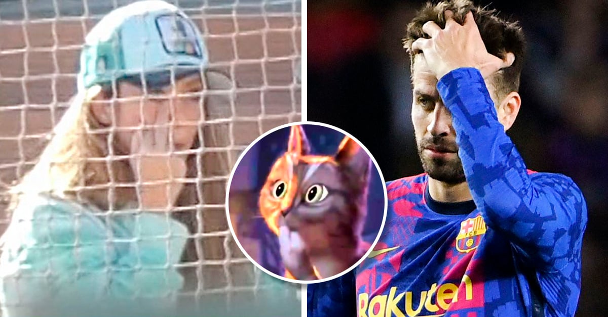 Dedicated to Piqué?  They capture Shakira making a “Britney signal” to Piqué during her son’s game