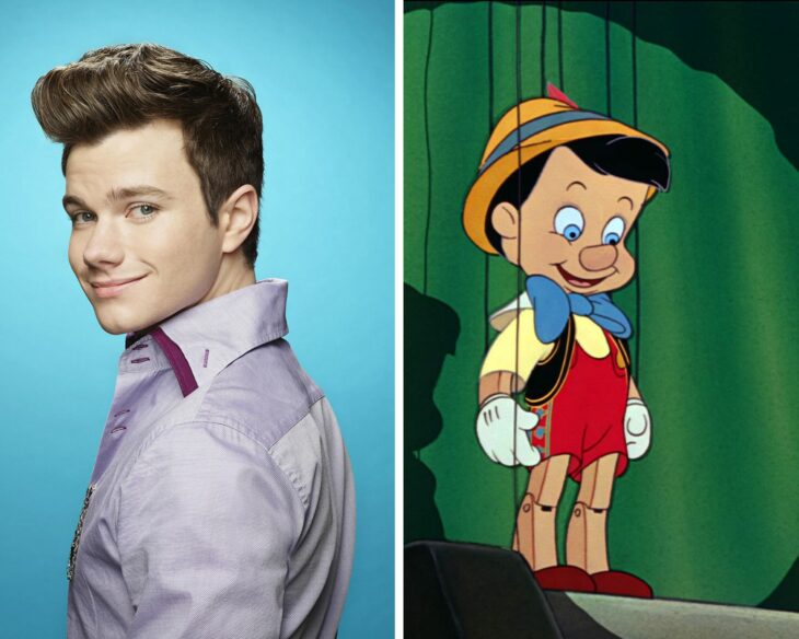 comparativa de Chris Colfer y piocho