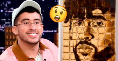 Fan de Bad Bunny crea un retrato del cantante usando solo pan tostado