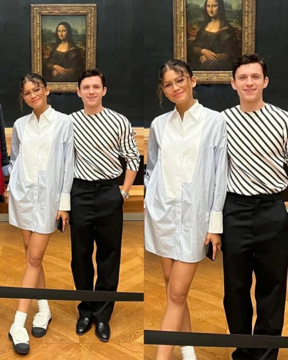 Tom Holland y Zendaya en el Museo del Louvre 