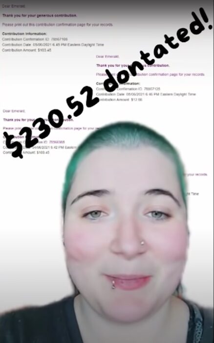 Emerald Rose tiktok donations pretended to have Tourette syndrome