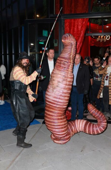 Heidi Klum surprises with a grotesque worm costume for Halloween