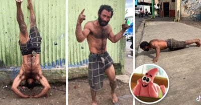 ¡Una bañadita y para mí! Indigente se hace viral por estar marcadísimo
