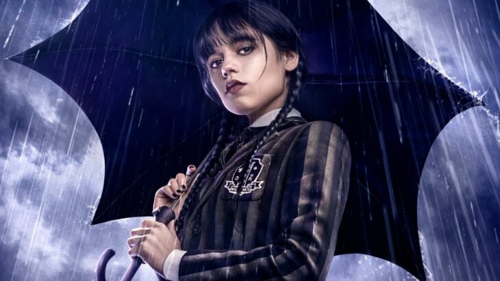 Jenna Ortega on the cover of the Merlina series