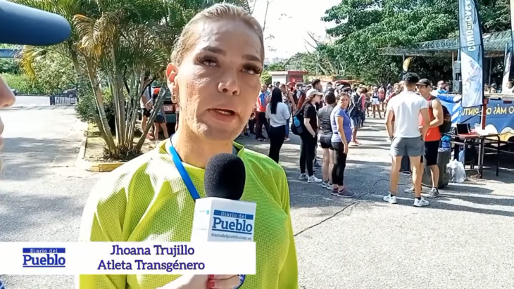 Jhoana Trujillo atleta transgénero en competencia de Venezuela