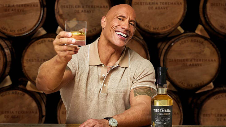 Dwayne Johnson "The Rock" with his Teramara Tequila 