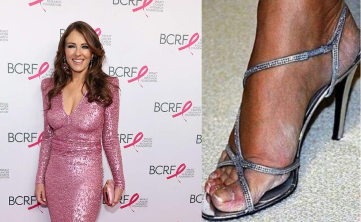 Liz Hurley ugly feet