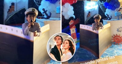 ¡Qué original! Niño pide fiesta con temática de ‘Titanic’ y canta al ritmo de Céline Dion
