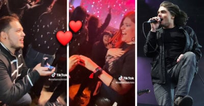 Pareja se compromete en el concierto de My Chemical Romance en México