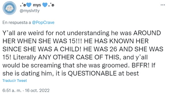 Tuit sobre la relación de Billie Eilish con Jesse Rutherford sobre la diferencia de edad