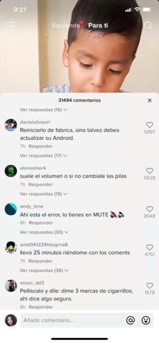 señora pdie ayuda porque su hijo de 3 años no habla y los comentarios son una joya