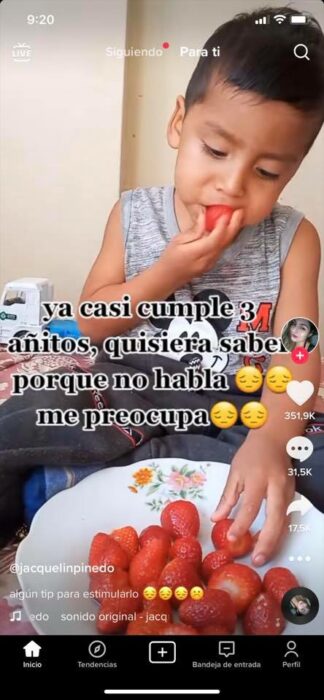 Madre sube video porque su hijo no habla