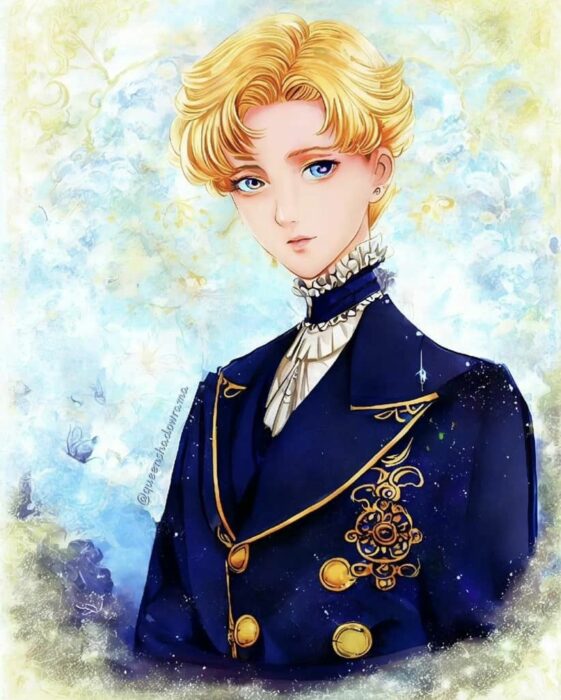 ilustración de Sailor Uranus en estilo victoriano