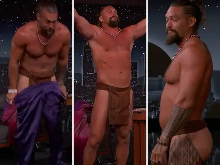 strips down to a traditional Hawaiian Malo in 'Kimmel'