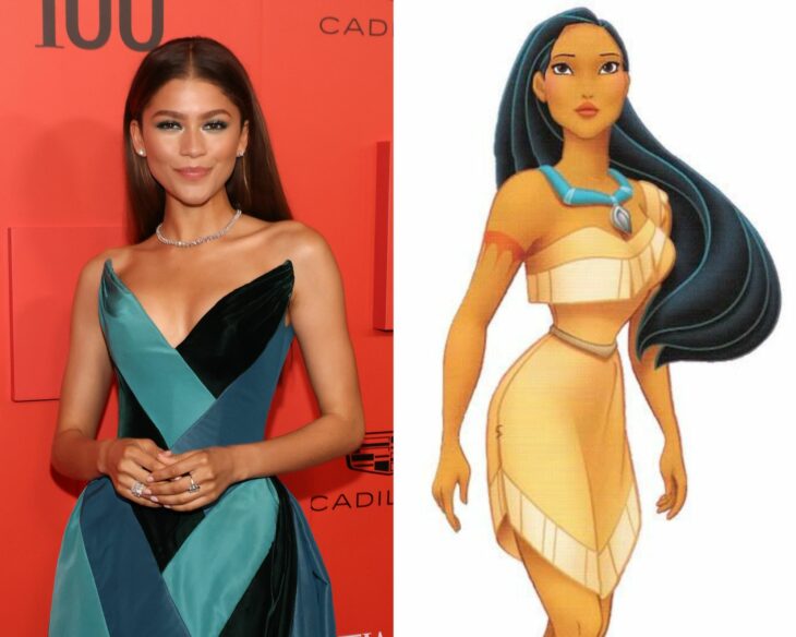 comparativa de Zendaya y pocahontas