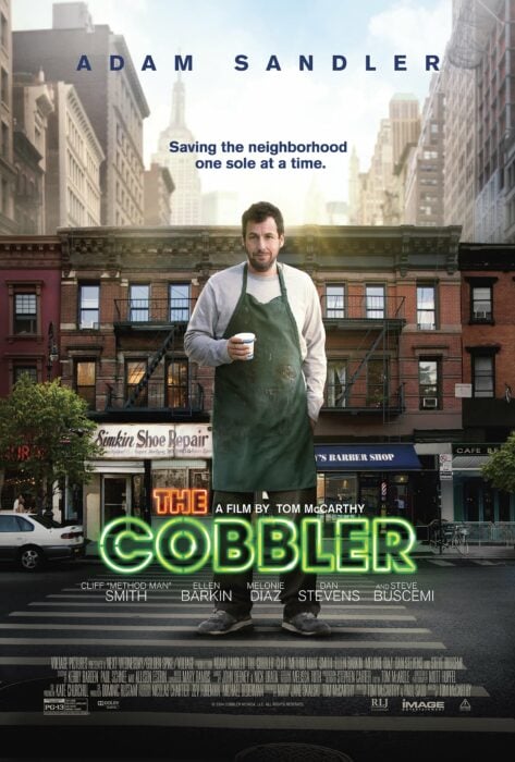 Imagen de un Flyer de la película The Cobbler protagonizada por el actor Adam Sandler en 2014