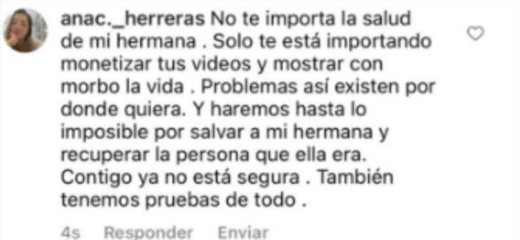 comentarios de Instagram sobre el caso de Pao Poulain