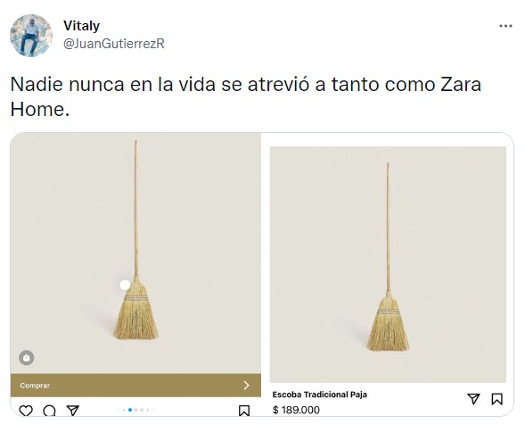 meme escoba de paja de zara home