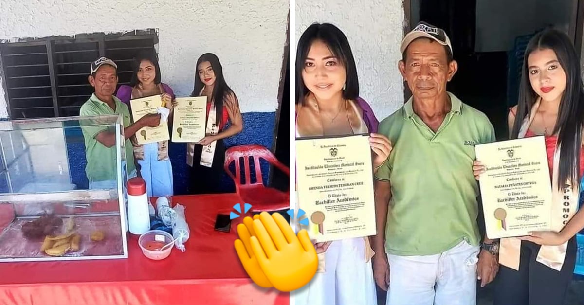 Agradecidas chicas dedican su título a vendedor de empanadas