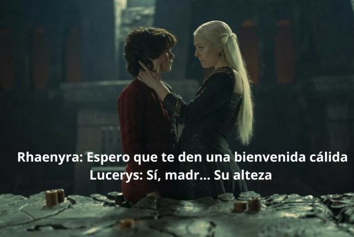 Despedida de Rhaenyra Targaryen y Lucerys Velaryon