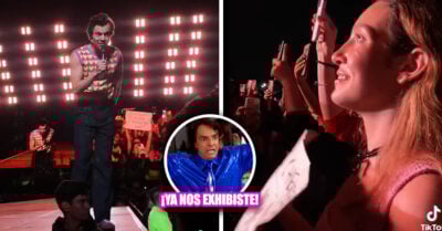 Fan exhibe la infidelidad de su papá en pleno concierto de Harry Styles