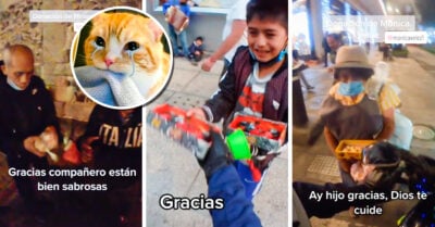 Hombre regala comida y juguetes a personas sin hogar y nos regresa la fe en la humanidad