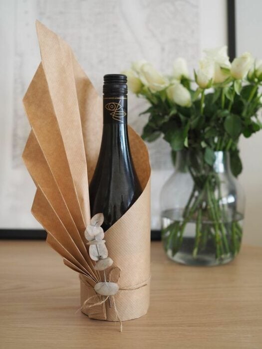 Ideas aesthetic para regalar una botellita de vino