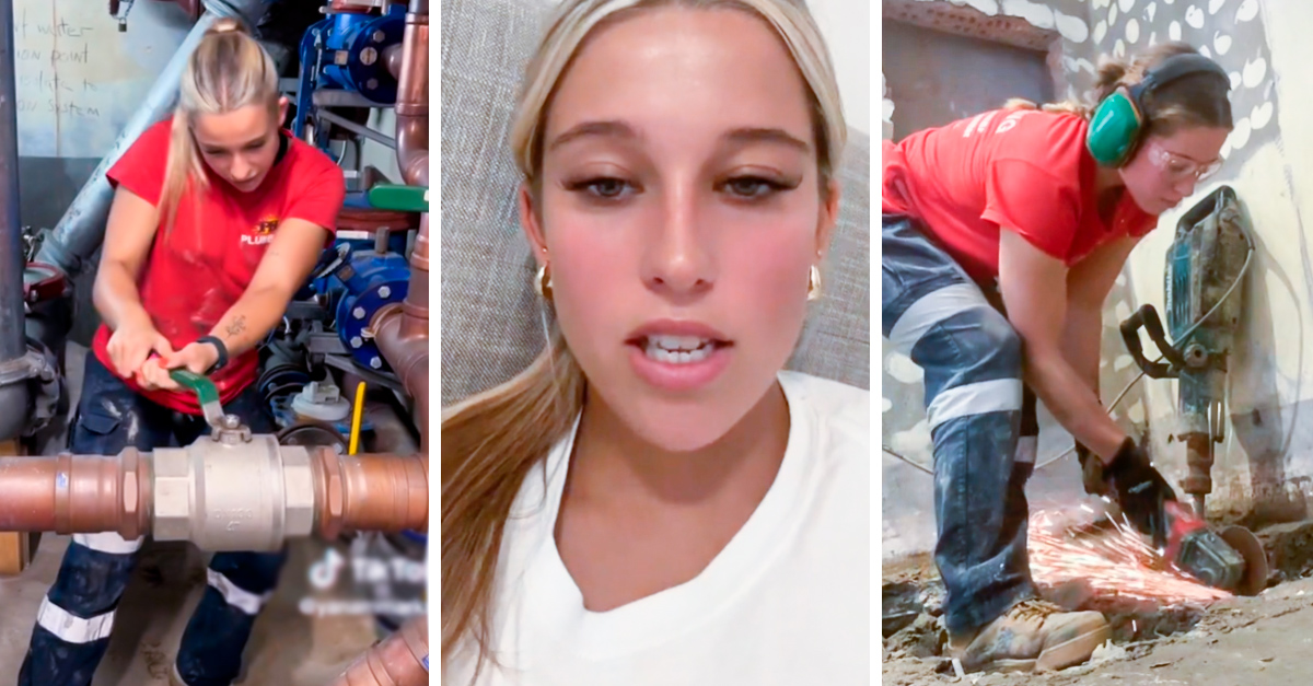 Girl works in plumbing and shows it on Tik Tok Imageantra