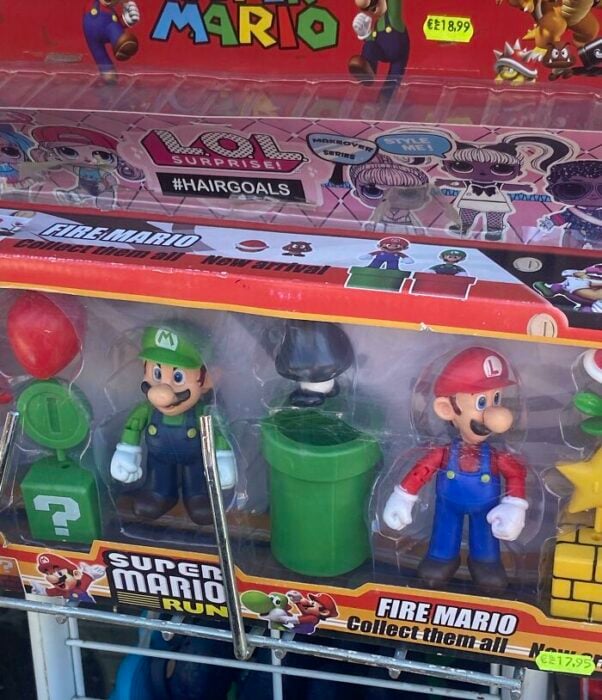 Juguete Mario Bros mal hecho