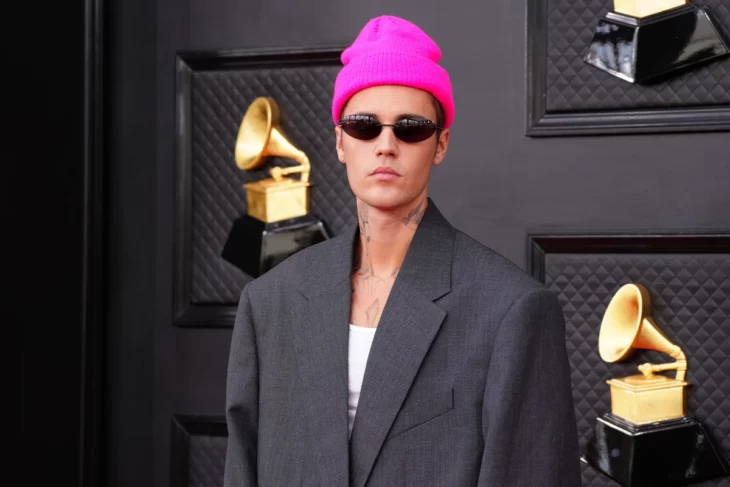 Justin Bieber en la entrega de los premios Grammy