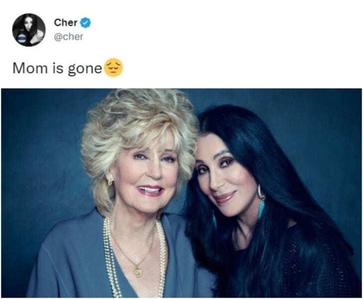 Cher sobre la muerte de su madre Georgia Holt en Twitter 