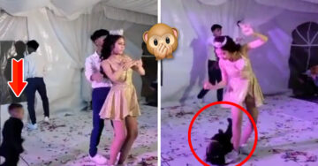 Niño se atraviesa en baile de XV años y termina pisoteado
