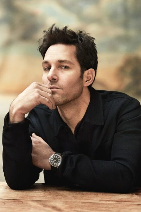 Paul Rudd posing for magazine