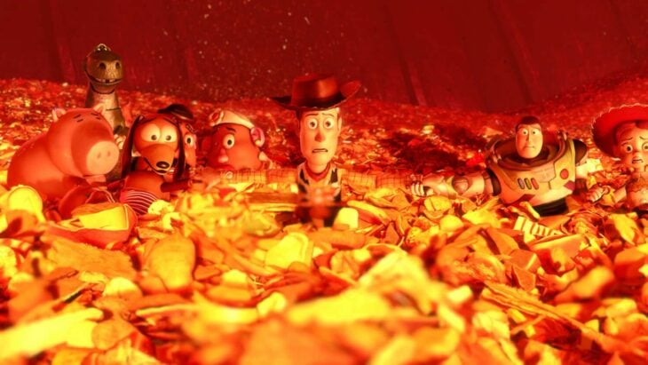 Toy Story 3 escena del fuego