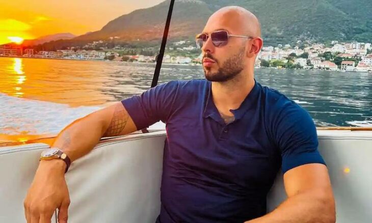 Andrew Tate on a yacht 