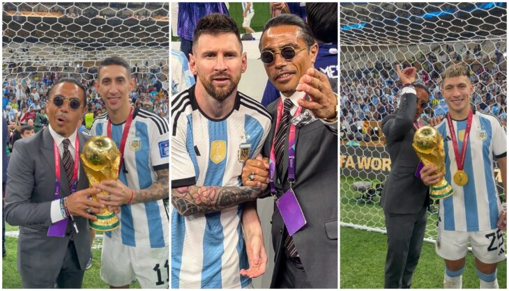 Salt Bae junto a jugadores del equipo de Argentina