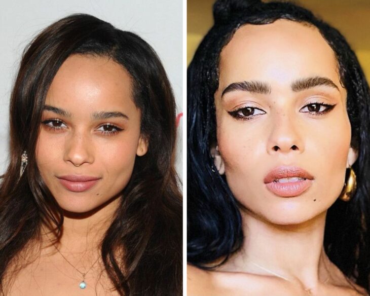 Zoë Kravitz antes y después