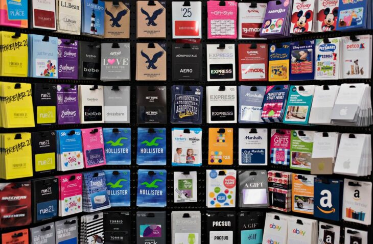 Variety of gift cards