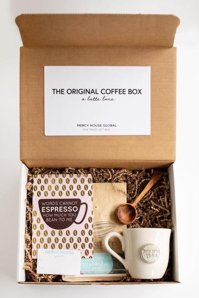 Gift box with coffee