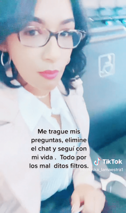 Tiktok la rechazan porque usaba filtros