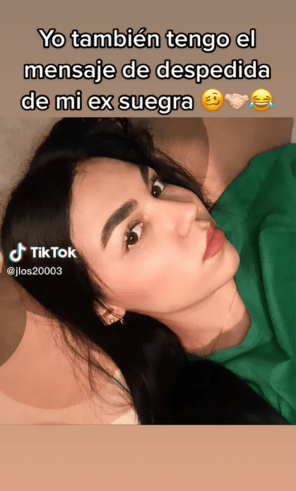 Chica tiktok muestra audios de su ex suegra