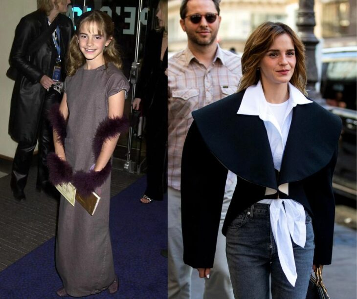 Emma Watson antes y después en la alfombra roja