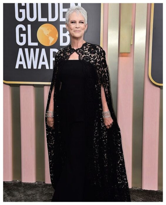 Jamie Lee Curtis en la entrega de los Golden Globes 2023