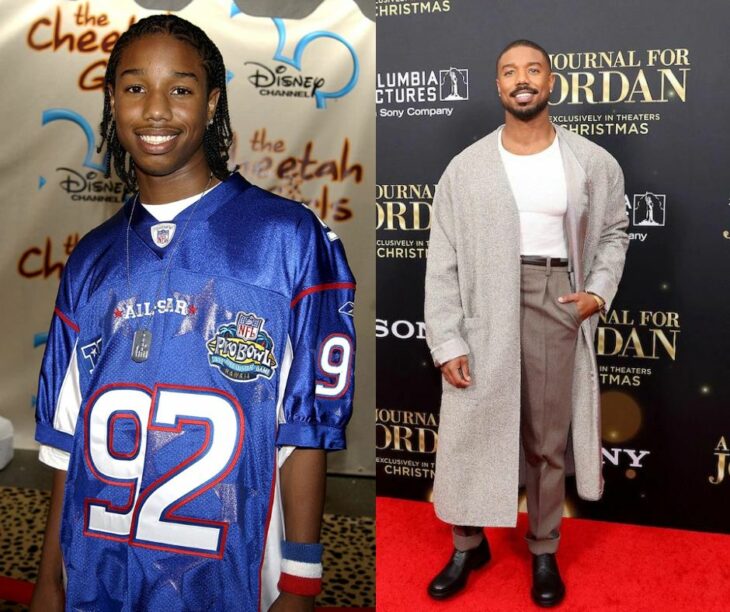 Michael B. Jordan before and after on the red carpet