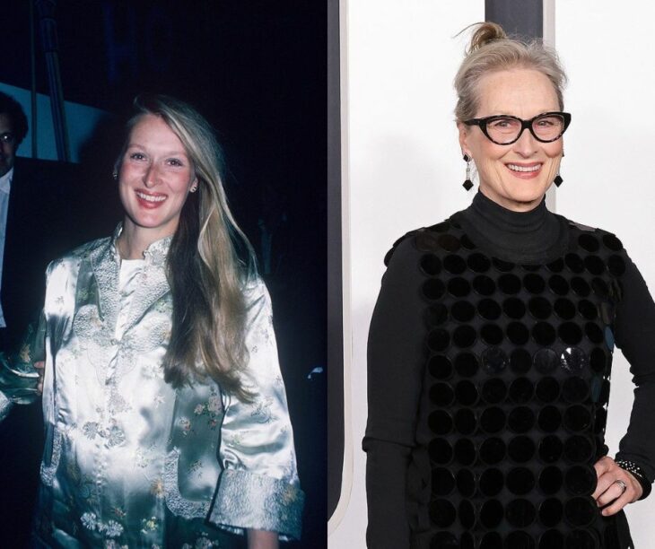 Meryl Streep antes y después en la alfombra roja