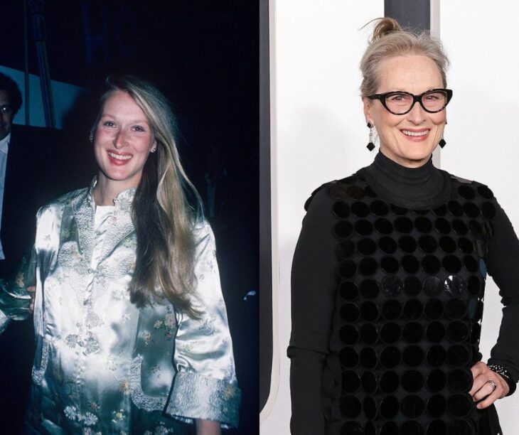 Meryl Streep before and after on the red carpet